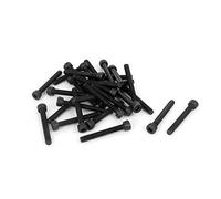 sourcingmap en métal Hex Socket Cap Vis à tête Boulons Fastener Noir M4 x 30 mm 30 pcs