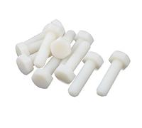 sourcingmap Hexagon Vis M10 x 35mm PLASTIQUE FILETÉ EN NYLON VIS PACK 10pc compatible RoHS