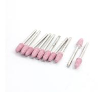 sourcingmap Lot de 10 3 mm queue 6 mm abrasif conique monté Meules pierres