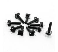 sourcingmap Lot de 10 6 x 6 mm x 17 mm 4 broches DIP PCB momentané bouton poussoir tactile Tact Switch