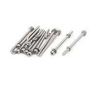 Sourcingmap Lot de 12 écrous à tête cylindrique Phillips M3 x 50 mm en acier inoxydable 304 avec rondelle