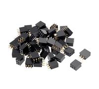 Sourcingmap Lot de 50 douilles droites à double rangée de 2 x 3 broches 2,54 mm