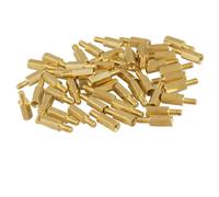 sourcingmap Lot de 50 vis en laiton Standoffs Croisillons mâle M3 vers femelle M3 à tête hexagonale 10 mm Longueur