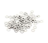 sourcingmap M3x6mmx0.5mm Rondelle Plate en Acier Inoxydable Rond pour Vis à Boulon 100Pcs