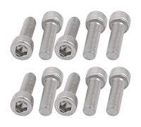 Sourcingmap M6 x 20 mm 0,75 mm Pitch en acier inoxydable 304 Hex Socket Head Cap Vis Boulons 10 pcs