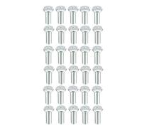 Sourcingmap M6 x 22 mm Rivet Vis à tête hexagonale Insert Écrou Post Plaqué nickel Lot de 30