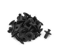 sourcingmap Rivet Plastique Noir Push en Bumper Porte rivets Clip 8 mm Trou 25pcs