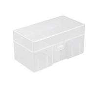sourcingmap Support de récipient de caisse de boîte de rangement de rectangle en plastique clair pour batterie 12 x 9V