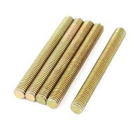 sourcingmap Tige Filetée M8x75mm Pas 1.25mm Tige filetée de couleur Bronze boulons 5pcs