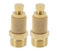 Sourcingmap Top réglable pneumatique Air d'échappement Silencieux D'Échappement en cuivre 1/4 Bspt Doré 2 pcs