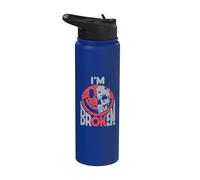 Sourire confus Je suis brisé Maladie invisible Je vais bien Stainless Steel Insulated Water Bottle