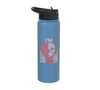 Sourire confus Je suis brisé Maladie invisible Je vais bien Stainless Steel Insulated Water Bottle