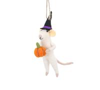 Souris avec citrouille en feutre cintre de Noël