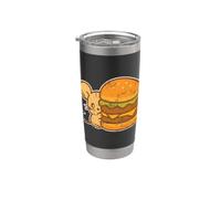 Souris géante Burger Cartoon Gobelet isotherme en acier inoxydable double paroi