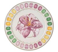 Sous-assiette Idyllia, Porcelaine, Motif imprimé cristal, lys, Multicolore OS