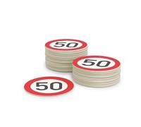 sous-bocks en Carton 50e Anniversaire pour Femmes et Hommes (50 pièces) sous-Verres Ronds en Verre (⌀10 cm) en Carton écologique