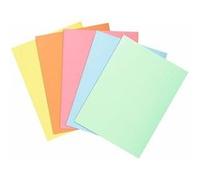 Exacompta - Réf. 850100E - Carton de 10 paquets de 100 sous-chemises SUPER 60 g/m2 aux couleurs pastel - sous chemises certifiées PEFC™ - dimensions 22 x 31 cm pour format A4-5 couleurs assorties