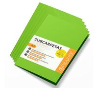Sous Chemises Cartonnées A4, Chemises Cartonnées de Papier 180gr, Pochette Rangement Documents, Pack de 50 Sous Chemises Colorées pour Archiver et Organiser les Papiers - Ofituria (Vert Intense)