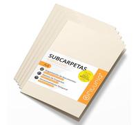 Sous Chemises Cartonnées A4, Chemises Cartonnées de Papier 180gr, Pochette Rangement Documents, Pack de 50 Sous Chemises Colorées pour Archiver et Organiser les Papiers - Ofituria (Ivoire)