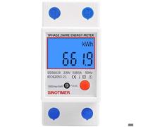 Sous compteur électrique monophasé 80A max modulaire Simple tarif Affichage LCD.