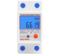 Sous compteur électrique monophasé certifié MID 45A max modulaire Simple tarif Affichage LCD-Compteur électrique intelligent