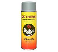 Sous Couche Anti-Corrosion Professionnelle Haute Température au Zinc - Aérosol 400ml - Gris Ref. 0670 - Haut Pouvoir Couvrant - Protection Métal Peinture Mécanique Auto Moto Radiateurs ŠULCS BBQ® (1)