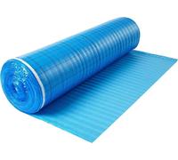 Sous-couche de sol 18,6 m² 3 mm Barrière anti-vapeur 3 en 1 pour stratifié Bleu
