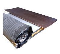 Sous-couche d'isolation acoustique aux chocs uficell® ALU Plus en mousse PE avec pare-vapeur en aluminium, idéale pour les sols stratifiés et parquetés, épaisseur : 3 mm (épaisseur 3 mm | 150 m²)