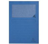 Exacompta Chemises à fenêtre Forever - Paquet de 100 - 22 x 31 cm - Bleu vif