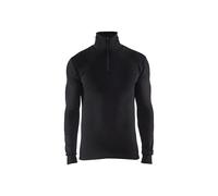 Haut de sous-vêtement col zippé - BLAKLADER - Warm Noir 489117059900