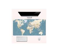Sous main bureau carte du monde en cuir taille 80*40cm