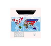 Sous main bureau carte du monde en cuir taille 90*45cm - les pays