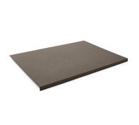 Sous Main Bureau Cuir Gris Taupe - Avec Rebord et Double Couture
