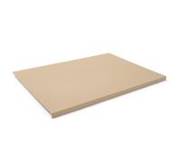 Sous Main Bureau Cuir Véritable Beige - Avec Rebord et Fond Antidérapa