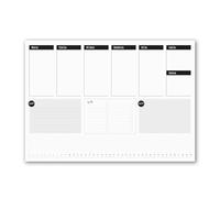 Sous-main bureau To-do simple I DIN A3 I 25 feuilles I planning hebdomadaire planificateur sous-main écriture organiseur à écrire neutre I dv288