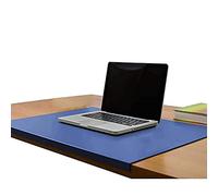 Sous-main de bureau en cuir synthétique souple antidérapant avec rebord intégral, 60 x 40 cm, imperméable, résistant à la chaleur, bleu