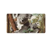 Sous-main de bureau imperméable 61 x 30,5 cm avec base en caoutchouc antidérapant et surface lisse pour jeux de bureau pliable et portable Koala Family Protecteur de bureau pour ordinateur portable et