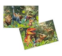 Herma Sous-main en carton Dino World Lavable 55 x 35 cm Double face pour filles et garçons