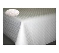 Sous nappe pvc Blanc - Ovale 140 x 180 cm - Anti-dérapant et Antichoc Protège table épaisseur 2 mm - Ovale 140 x 180 cm