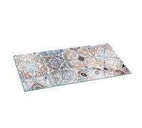 Sous-Plaque Pour Poêle En Verre Motifs Mosaïques Sur Carreaux Gris 125x50 cm