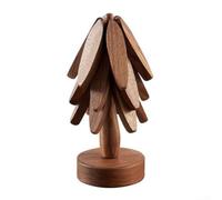 Sous-Plat pour bois Design pour arbre, Trépied Cuisine Pliable pour Plats Chauds, Tapis Isolant Protecteur pour surface, pour idéal pour fête, Taille 22,5x10cm(B)
