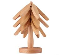 Sous-Plat pour bois Design pour arbre, Trépied Cuisine Pliable pour Plats Chauds, Tapis Isolant Protecteur pour surface, pour idéal pour fête, Taille 22,5x10cm(A)