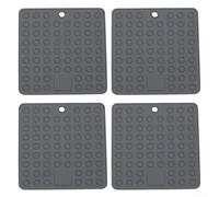Sous-Plats Multifonctions Ouvre-Bocal Égouttoir 17,8cm(grey) | Résiste de -50°C à 230°C, protège tables et comptoirs, texture anti-glisse, gris vert