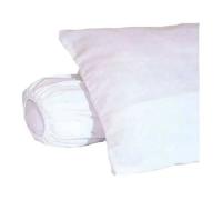 Sous-Taie D'oreiller Molleton 100% Coton Gratté 60x60 Cm Blanc