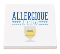 Sous Verre Céramique (1 unité) - Fabulous - Allergique à l'eau Pastis (100 x 100 mm) G