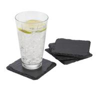 Sous-verre en ardoise naturelle, set de 4, 100 x 100 mm