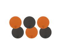 Sous-verre rond réversible - 6 pièces - Cuir recyclé orange et chocolat