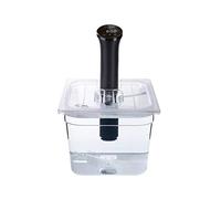 SousVideTools Récipient Transparent en Polycarbonate avec Couvercle Découpé sur Mesure pour Cuiseur sous Vide Anova Nano sans Bpa, Antiadhésif, Passe Au Lave-Vaisselle 11,6 l