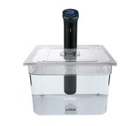 SousVideTools SVT-PS20GN-IVIDE Récipient Transparent en Polycarbonate avec Couvercle Découpé sur Mesure pour Cuiseur sous Vide Ivide sans Bpa, Antiadhésif, Passe au Lave-Vaisselle 20 l