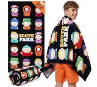 South Park Serviette de Plage Adulte Ado Serviette à Séchage Rapide 100% Coton Douche Piscine Gym Stan Kyle Cartman Kenny Accessoire Vacances 140x70cm